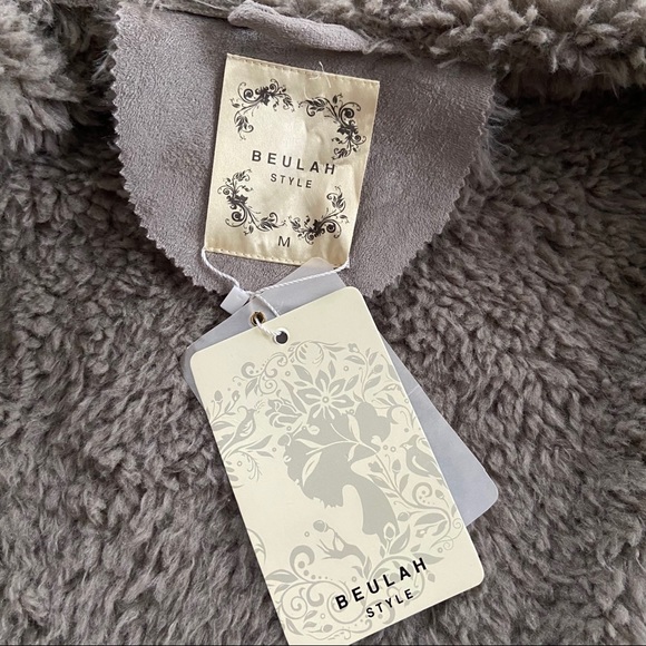 Faux suede and shearling jacket - Picture 3 of 4